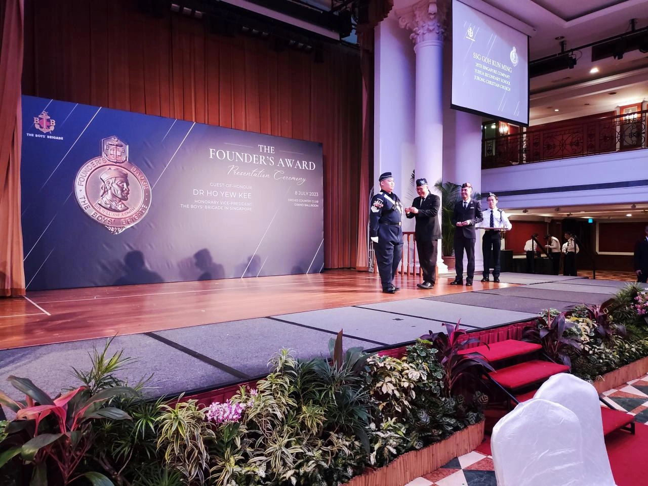 Award presentation photograph from the Founder’s Award ceremony.